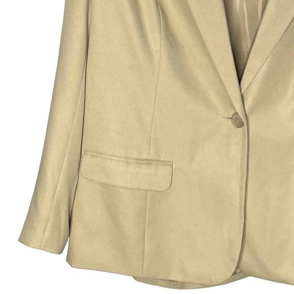 Nwot Elisabeth Williams Womens Blazer One Button Tan Size 20W - Picture 3 of 5